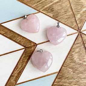 Кулон "Сердце" из мадагаскарского Розового кварца, Артикул: 095349 - изображение товара №2