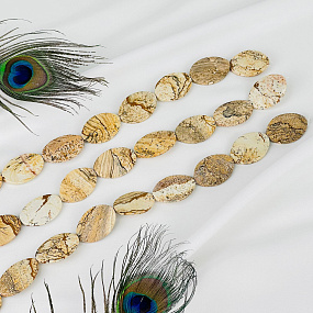 Бусины для украшений из песочной Яшмы, Артикул: 117444 - изображение товара №1