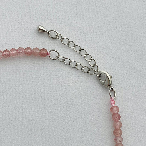 Колье из Клубничного кварца, Артикул: 079680 - изображение товара №4