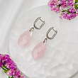 Серьги из Розового кварца