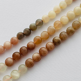 Бусины для украшений из Лунного камня микс (46 бусин), Артикул: 102752 - изображение товара №1