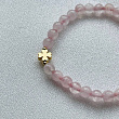 Браслет "Клевер" из Розового кварца огранка