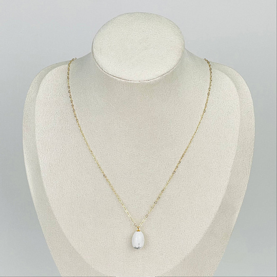 Кулон на цепочке из Говлита, Артикул: 117004 - изображение товара №2