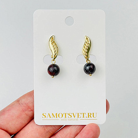 Серьги из красной Яшмы