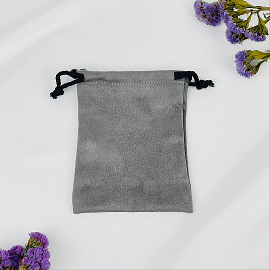 Мешочек: Бархат серый 1 шт., Артикул: 116513 - изображение товара №3