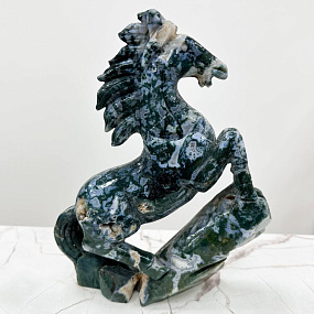 Статуэтка Конь из Мохового агата