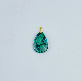 Кулон из Хризоколлы в Малахите, Артикул: 118782 - изображение товара №2