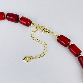 Колье из Коралла, Раухтопаза и Жемчуга, Артикул: 117403 - изображение товара №3