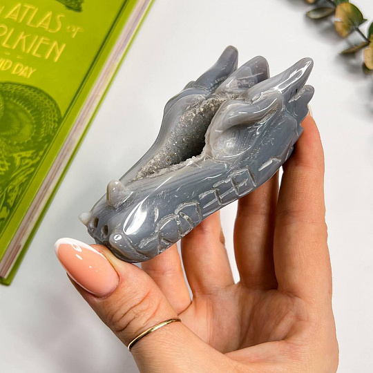 Дракон из Агата с жеодой, Артикул: 095703 - изображение товара №1