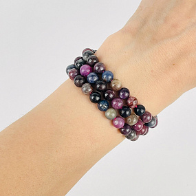 Бусины для украшений из Корунда микс (64 бусины), Артикул: 117052 - изображение товара №2