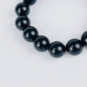 Браслет из черного Обсидиана, Артикул: 092244 - изображение товара №3
