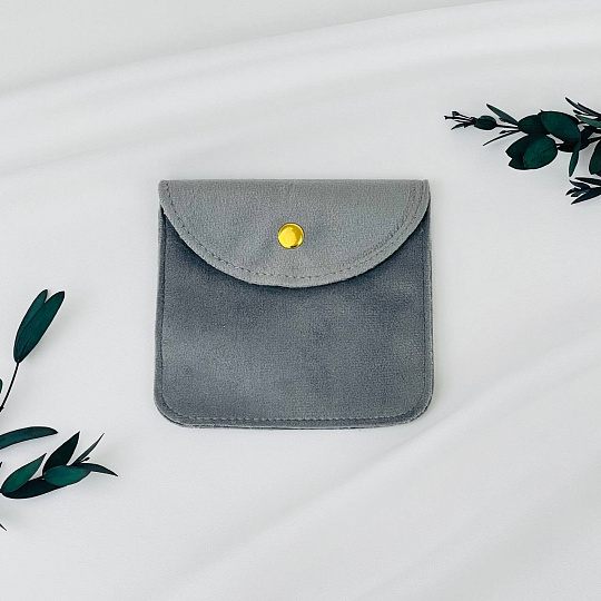 Мешочек: Бархат серый 1 шт., Артикул: 116498 - изображение товара №1