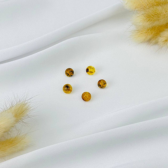 Бусины для украшений из Янтаря (5 шт), Артикул: 116030 - изображение товара №1