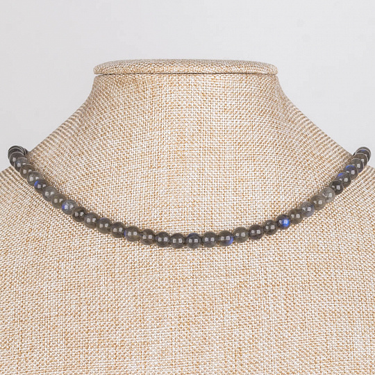 Бусы из Лабрадора (Мадагаскар), Артикул: 076740 - изображение товара №1