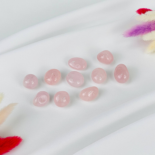 Галтовка из розового Кварца (25 шт), Артикул: 118048 - изображение товара №1