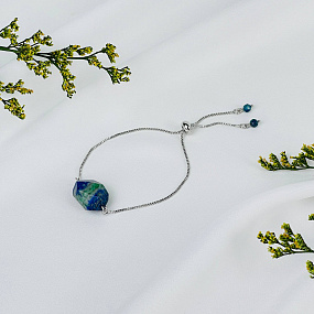 Браслет регулируемый с Азуритом