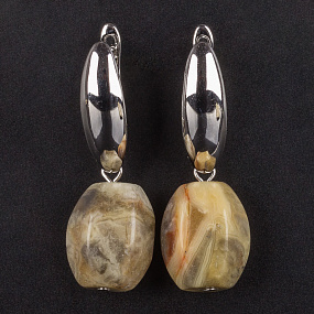 Серьги из Агата океанического (Мадагаскар)