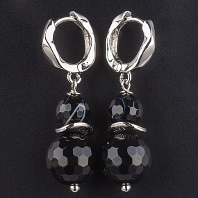 Серьги с Агатом, Артикул: 089782 - изображение товара №1