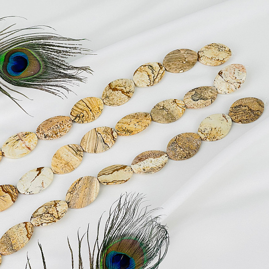 Бусины для украшений из песочной Яшмы, Артикул: 117444 - изображение товара №1