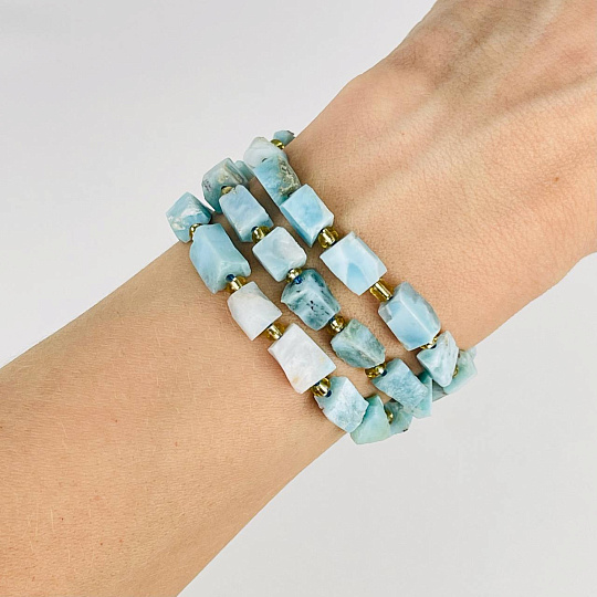 Бусины для украшений из Ларимара, Артикул: 093513 - изображение товара №2