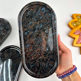 Блюдо из Арфведсонита (Нуумит), Артикул: 117113 - изображение товара №2