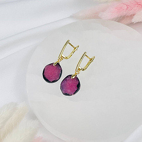 Серьги из Рубина (Корунд), Артикул: 109655 - изображение товара №2