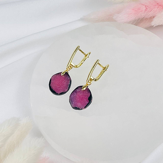 Серьги из Рубина (Корунд), Артикул: 109655 - изображение товара №2