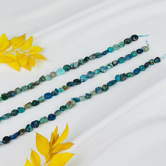 Бусины для украшений из Хризоколлы (галтовка), Артикул: 116707 - изображение товара №3