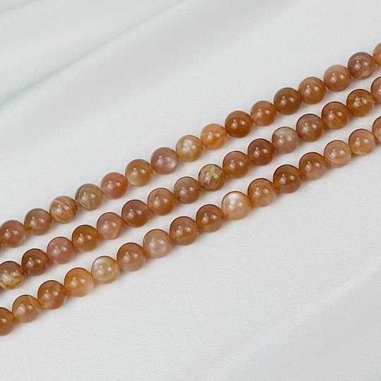 Бусины для украшений из Лунного камня (46 бусин), Артикул: 082066 - изображение товара №1