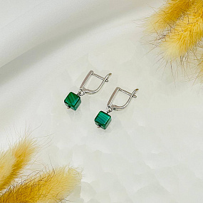 Серьги из Малахита, Артикул: 114360 - изображение товара №2