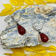 Серьги из Сердолика и черного Турмалина