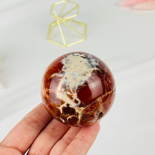 Шар из Сердолика на подставке, Артикул: 116914 - изображение товара №2