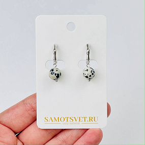 Серьги из перепелиной Яшмы, Артикул: 114522 - изображение товара №2