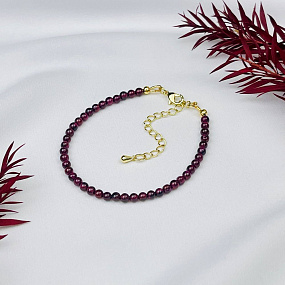 Браслет из камня Гранат (Пироп), Артикул: 072984 - изображение товара №2