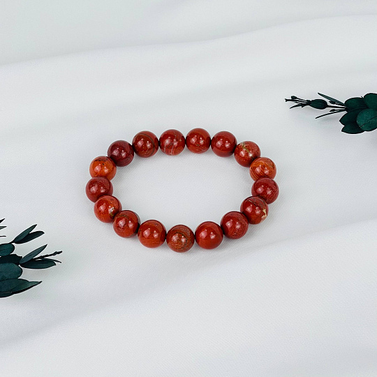 Браслет из кирпичной Яшмы, Артикул: 073026 - изображение товара №2
