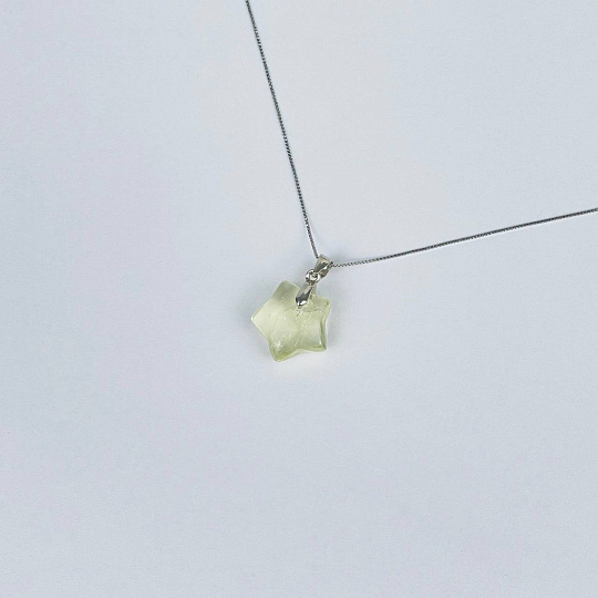 Кулон на цепочке из лимонного Кварца, Артикул: 116749 - изображение товара №1