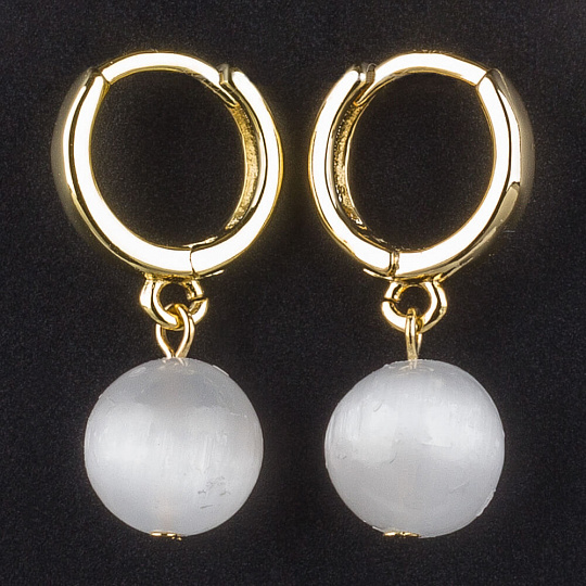 Серьги из Селенита, Артикул: 085453 - изображение товара №1