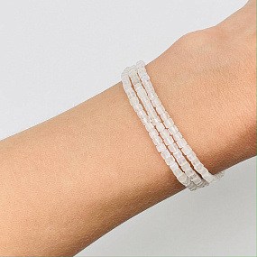 Бусины для украшений из Лунного камня (130 бусин), Артикул: 086162 - изображение товара №2