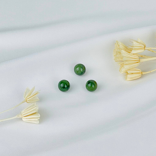 Бусины для украшений из Нефрита (3 шт), Артикул: 117505 - изображение товара №1