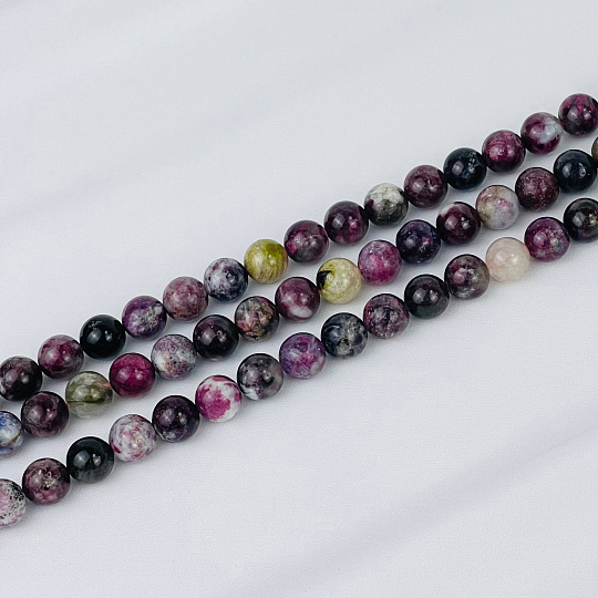 Бусины для украшентй из Турмалина микс (36 бусин), Артикул: 074191 - изображение товара №1