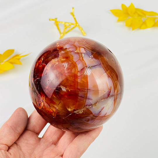 Шар из Сердолика на подставке, Артикул: 116918 - изображение товара №2