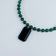Колье из Малахита и Обсидиана
