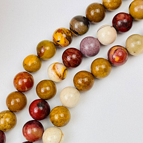 Бусины для украшений из Яшмы "Мукаит" (38 бусин), Артикул: 053616 - изображение товара №1