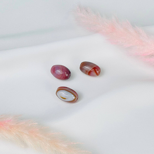 Бусины для украшений из Агата (3 шт), Артикул: 117290 - изображение товара №1