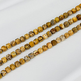 Бусины для украшений из песочной Яшмы (50 бусин)