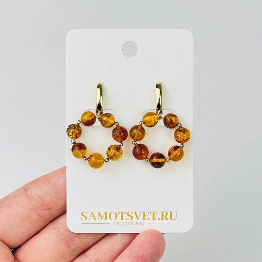 Серьги из Янтаря, Артикул: 116554 - изображение товара №1
