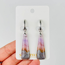Серьги из Кварцевого аметиста