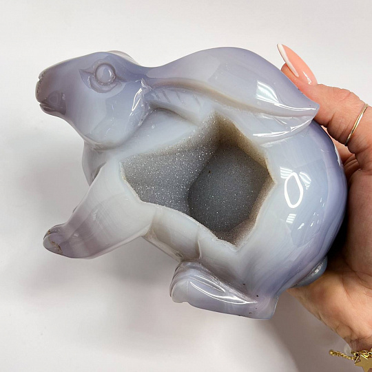 Кролик резной из Агата с жеодой, Артикул: 096867 - изображение товара №3