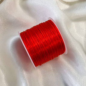 Резинка для браслетов красная (60 метров)