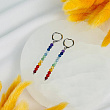Серьги 7 чакр из Самоцветов